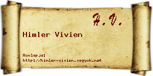 Himler Vivien névjegykártya